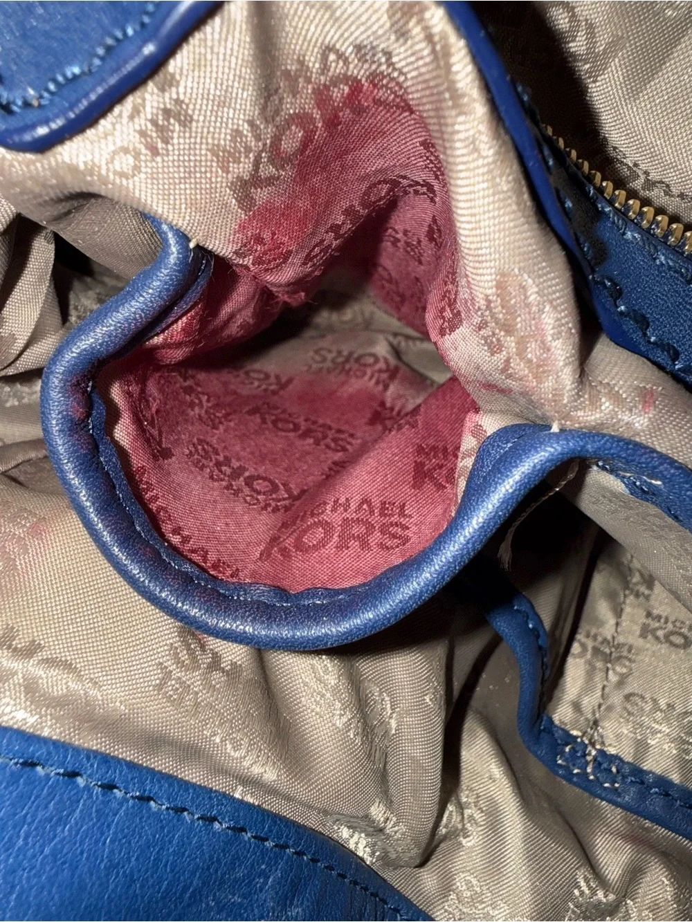 Michael Kors Astor Leather hobo bag in navy blue leather